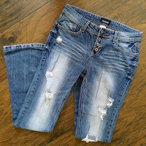 Joe Boxer Distressed Bootcut Jeans Juniors Size 11